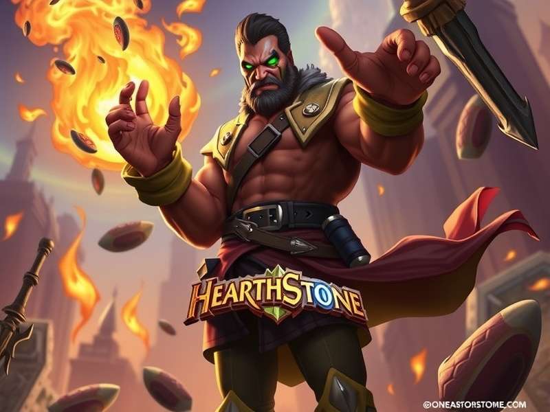 Hearthstone Gameplay with Cards and Timer