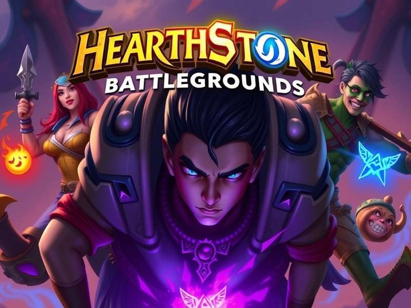 हार्थस्टोन बैटलग्राउंड्स सीज़न पास इंटरफ़ेस दिखाता हुआ गेमप्ले स्क्रीनशॉट