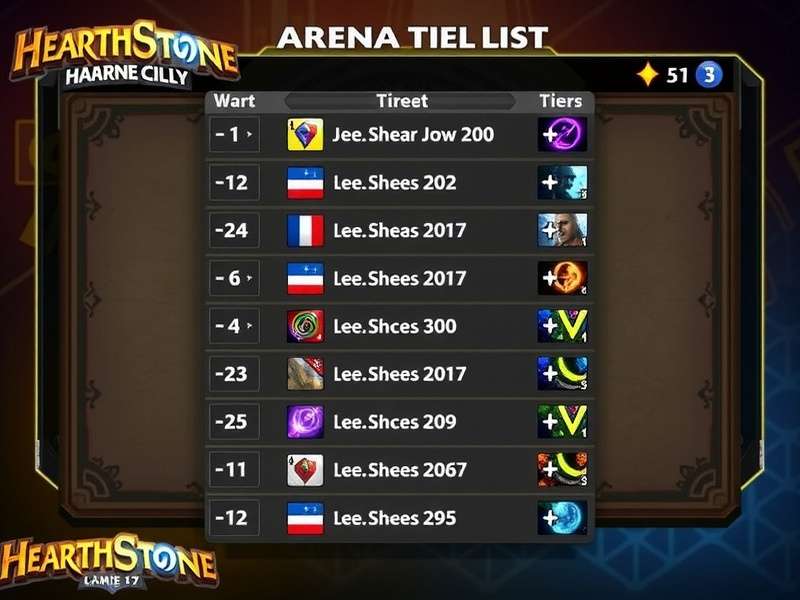 हार्थस्टोन अखाड़ा टीयर सूची 2024 इन्फोग्राफिक