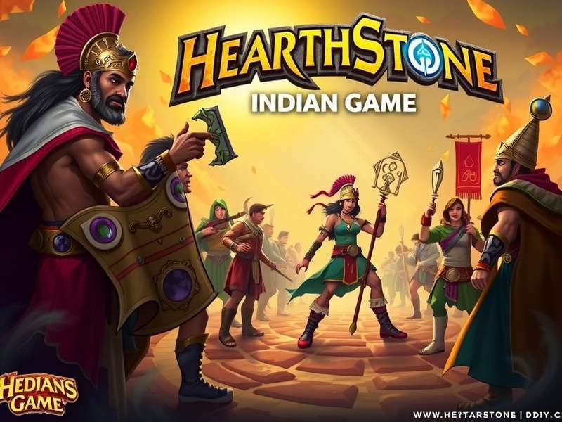 Hearthstone गेम इंटरफ़ेस हिंदी में दिखाया गया है