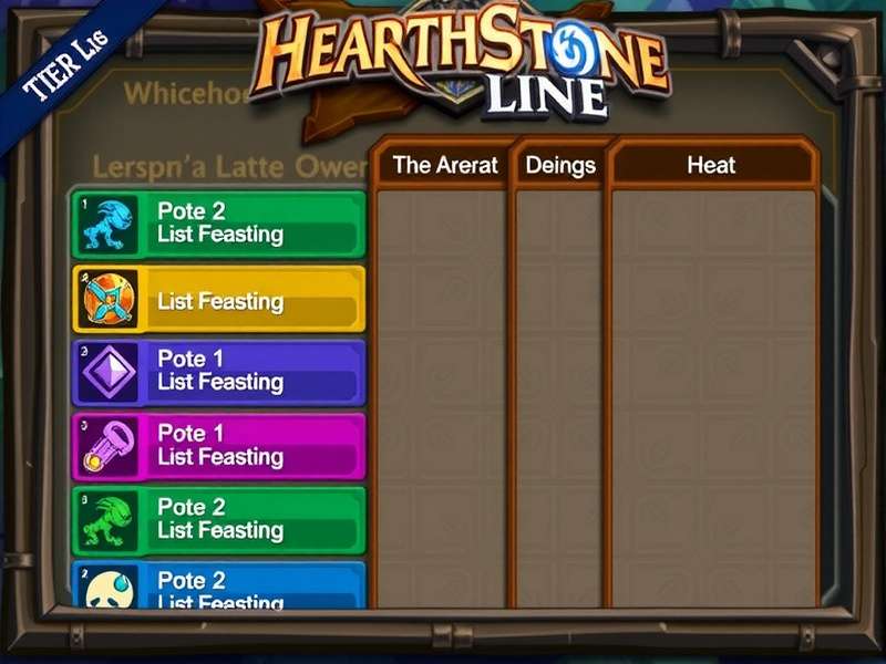 Hearthstone Arena Tier List Visualization showing class rankings