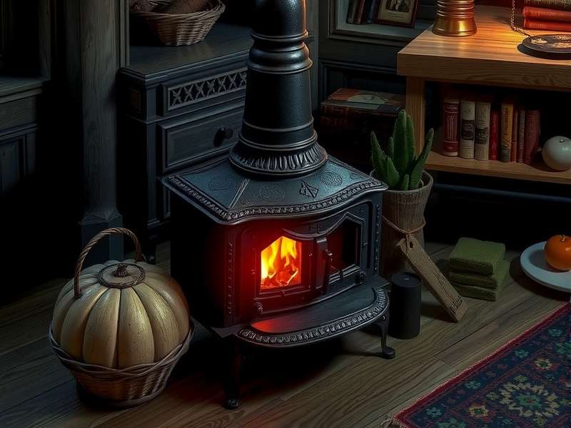 Traditional and modern cast iron wood stoves in an Indian home setting