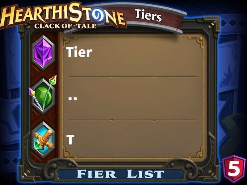 Hearthstone Tier List showing deck rankings and cards