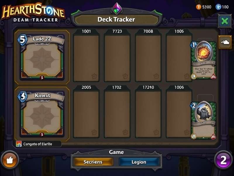 Hearthstone Deck Tracker interface showing real-time card tracking