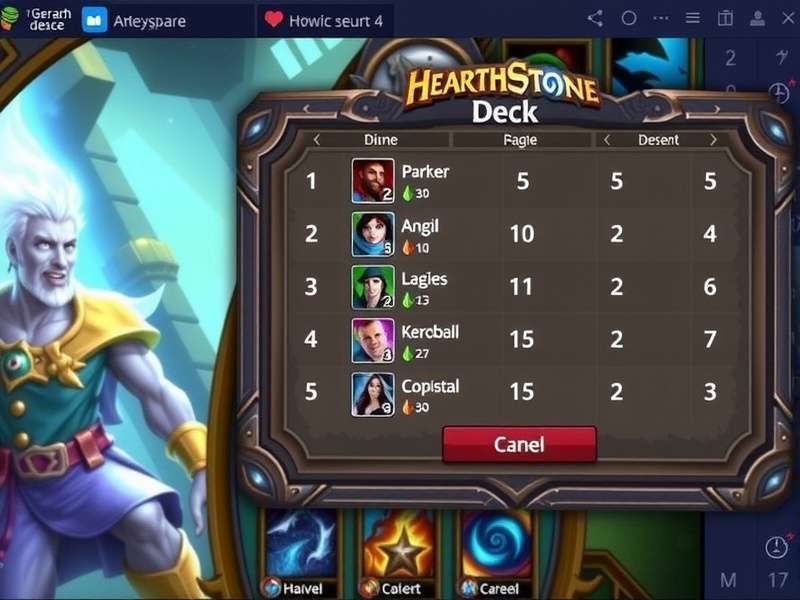 Hearthstone Deck Tracker interface on a gaming setup