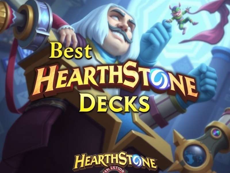 Hearthstone Control Warrior deck list showcasing key cards like Shield Slam and E.T.C., God of Metal