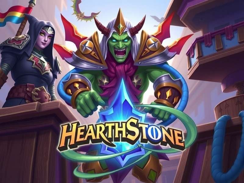 Indian Hearthstone players gathering at a local esports event, celebrating the game with friends