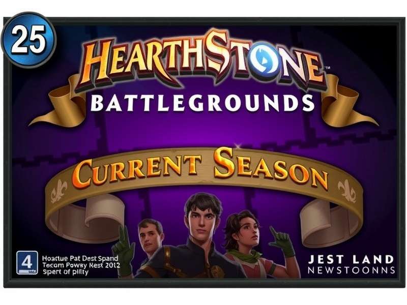 Hearthstone Battlegrounds Current Season banner with heroes and tavern board