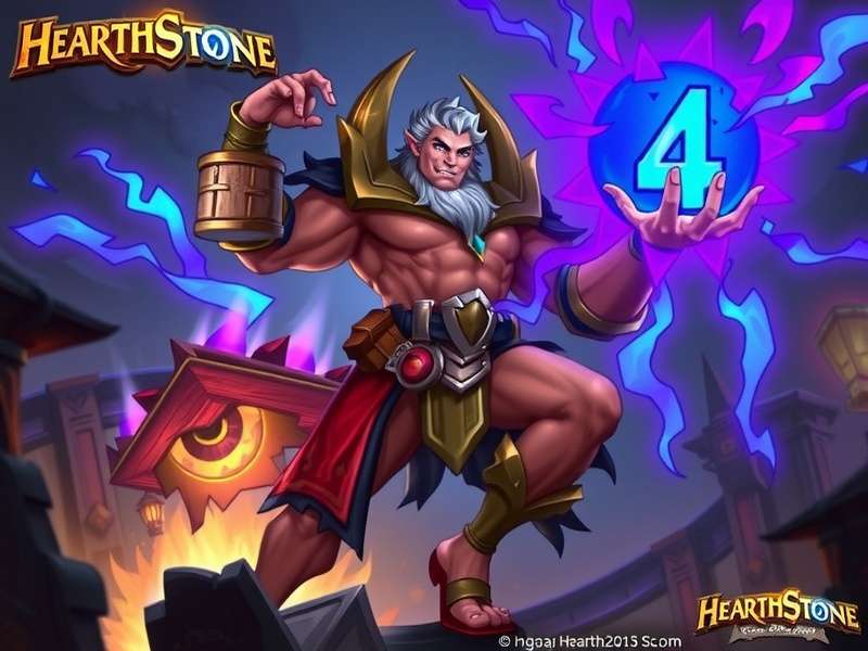 Hearthstone Patch 23.4 key art featuring new card backs and Battlegrounds heroes